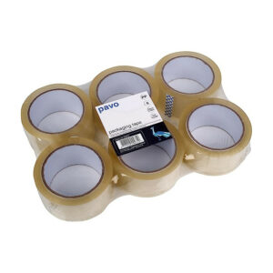LOT DE 6 SCOTCH D'EMBALLAGE  45 MICRONS / 45MM x 100m/ TRANSPARENT