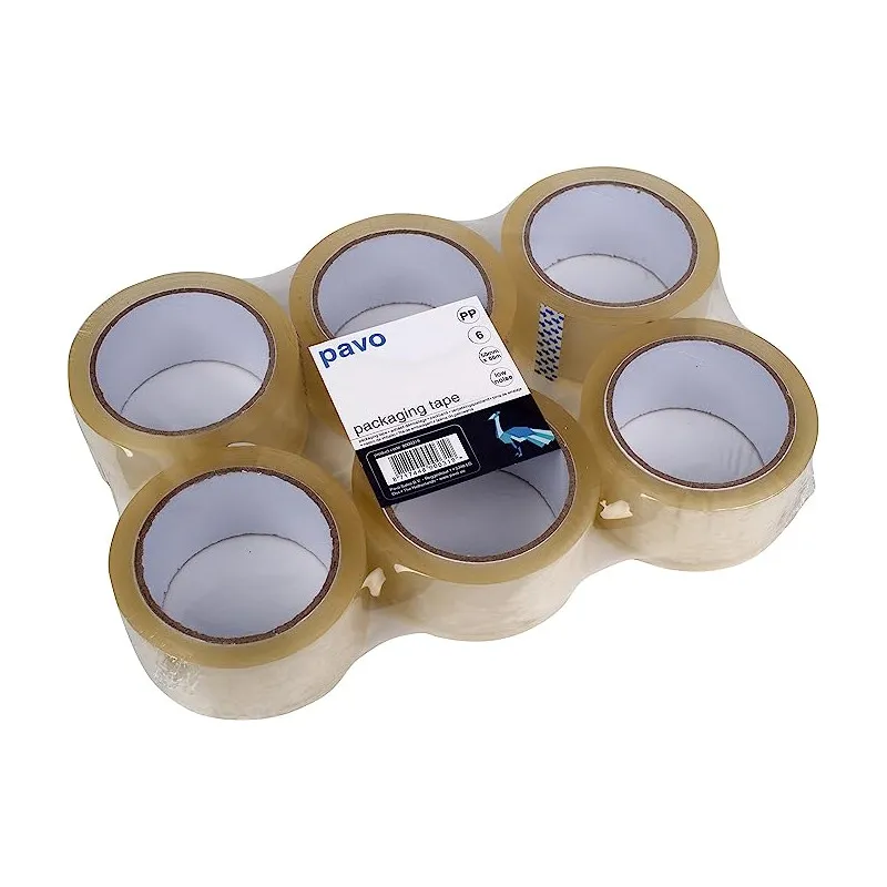LOT DE 6 SCOTCH D'EMBALLAGE  45 MICRONS / 45MM x 100m/ TRANSPARENT