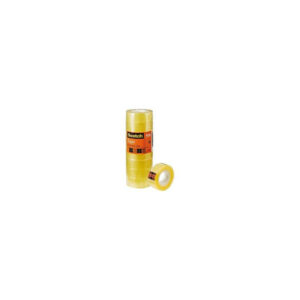 LOT DE 8 RUBAN ADHÉSIF 18MM X 20M / JAUNE