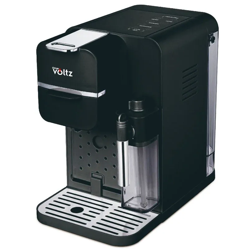 Machine à Café Capsule VOLTZ 5en1 avec réservoir au lait / 1.1 Litre /1350W / Noir / 5OV51171I5