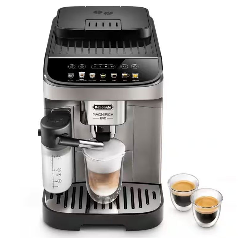 Machine à Café DELONGHI avec broyeur Titane Noir