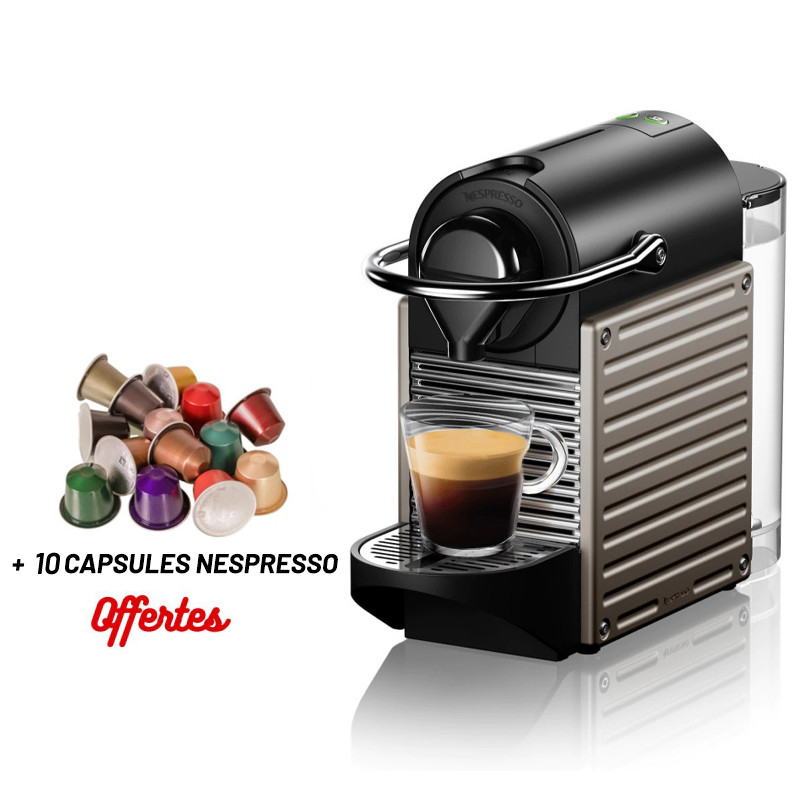 Machine à café Nespresso C61 / Noir + 10 Capsules Nespresso Offertes