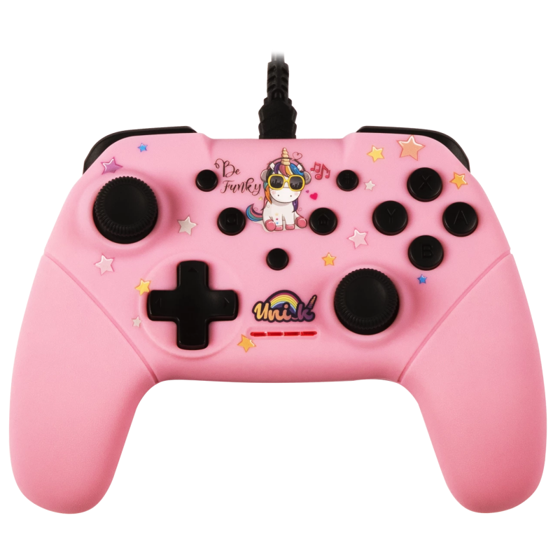 Manette Filaire Konix Unik-Nintendo / Switch OLED / Compatibilité PC / Rose