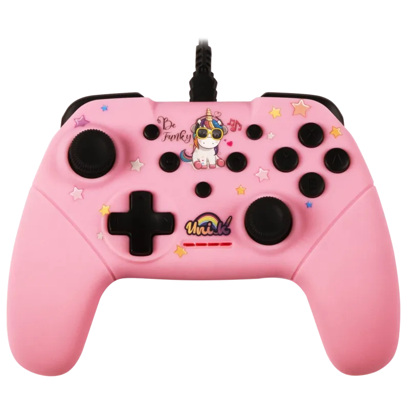 Manette Filaire Konix Unik-Nintendo / Switch OLED / Compatibilité PC / Rose