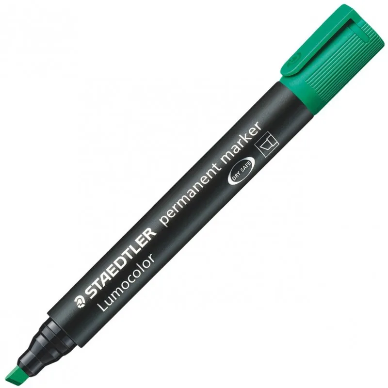 MARQUEUR PERMANENT LUMOCOLOR STAEDTLER BISEAUTÉ / 2MM-5MM / VERT