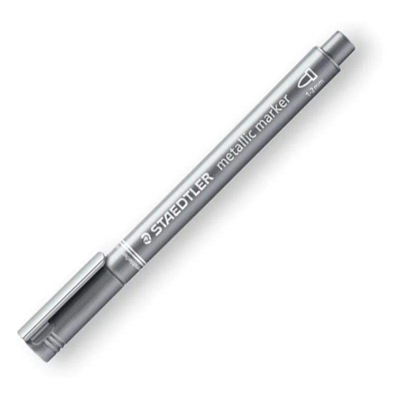 MARQUEUR PERMANENT STAEDTLER MÉTALLIQUE / 1MM - 2MM / ARGENT