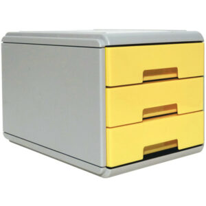 Mini Bloc de 3 Tiroirs ARDA / Jaune Pastel