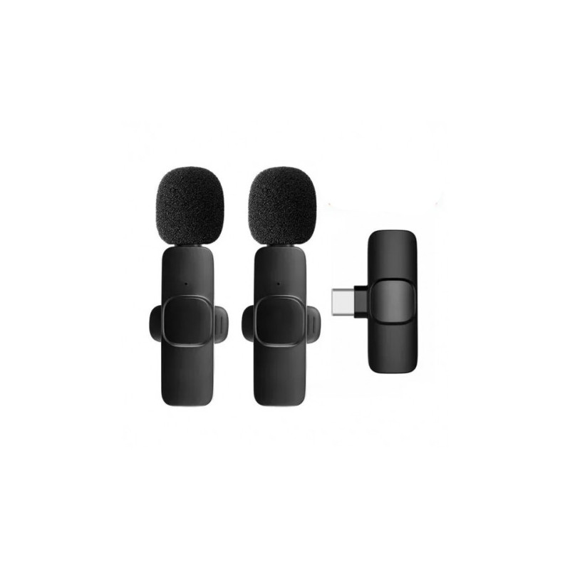 Mini Microphone Sans fil K11 Double Micro / TYPE-C / Noir