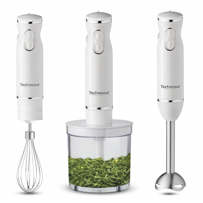 Mixeur Plongeant 3 en 1 Techwood TMS-9600 / Blanc