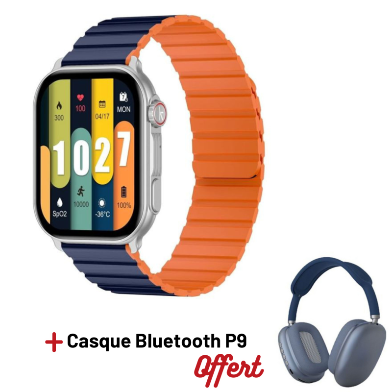 MONTRE CONNECTÉE KIESLECT CALLING WATCH KS PRO Avec Casque Bluetooth P9 Bleu