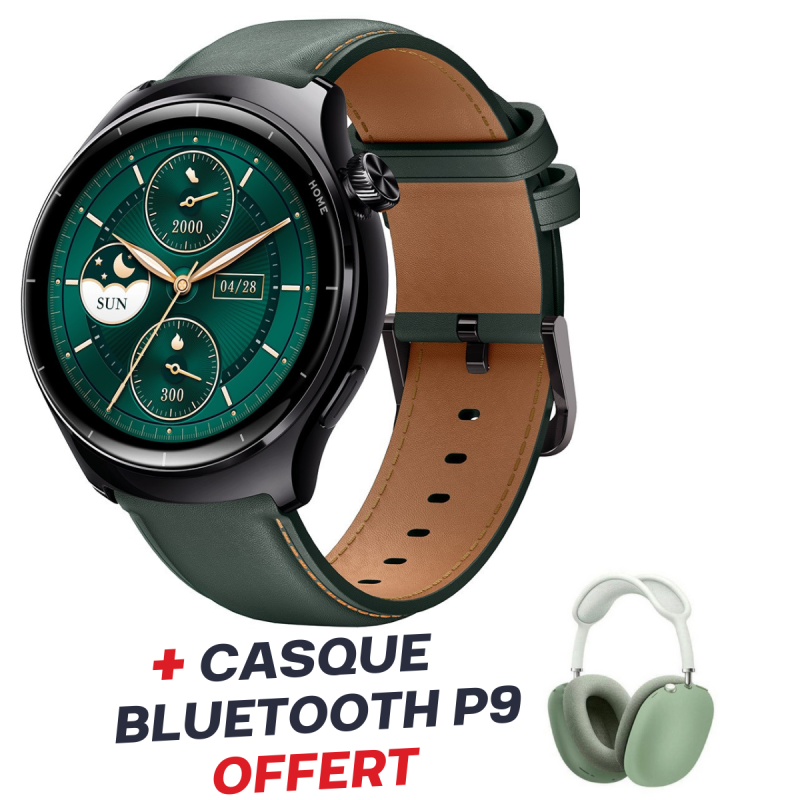 Montre connectée Mibro Lite 3 Pro 22mm / Vert Avec Casque Bluetooth P9 Vert Offert