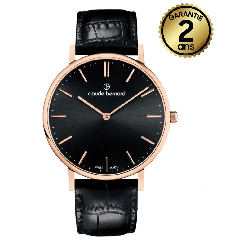 Montre Mixte Claude Bernard Slim line 20219 37RC NIR