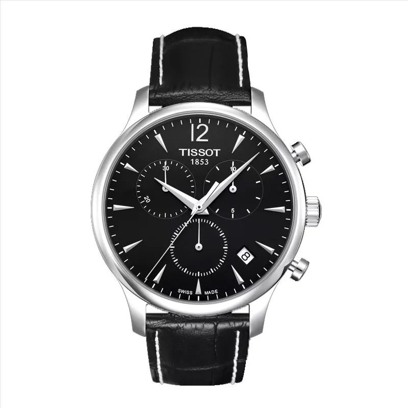 Montre Pour Homme Tissot TRADITION CHR CUIR NOIR CAD NOIR