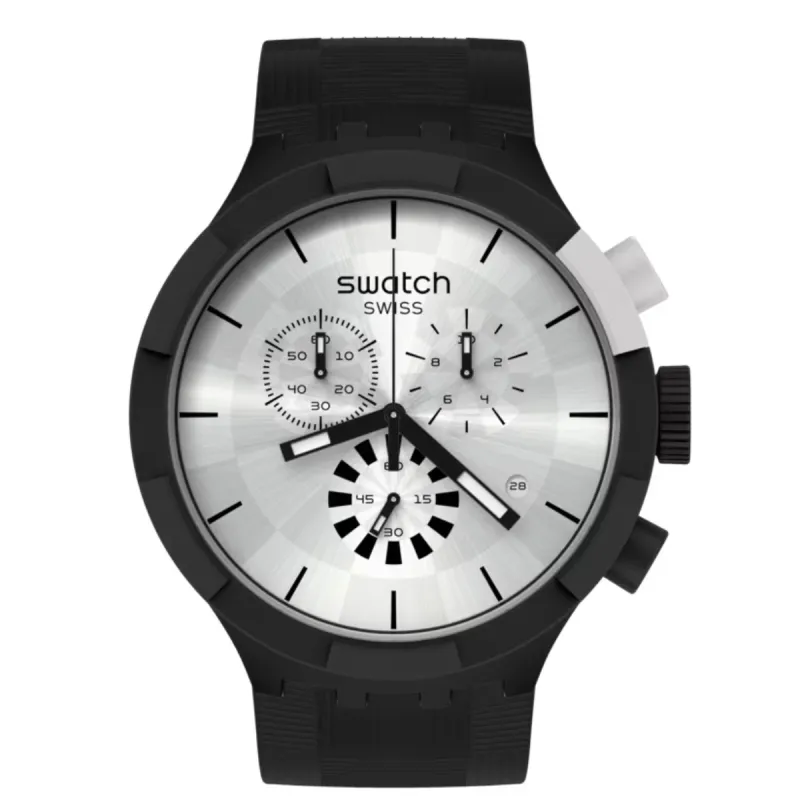 Montre SWATCH CHEQUERED SILVER / Noir