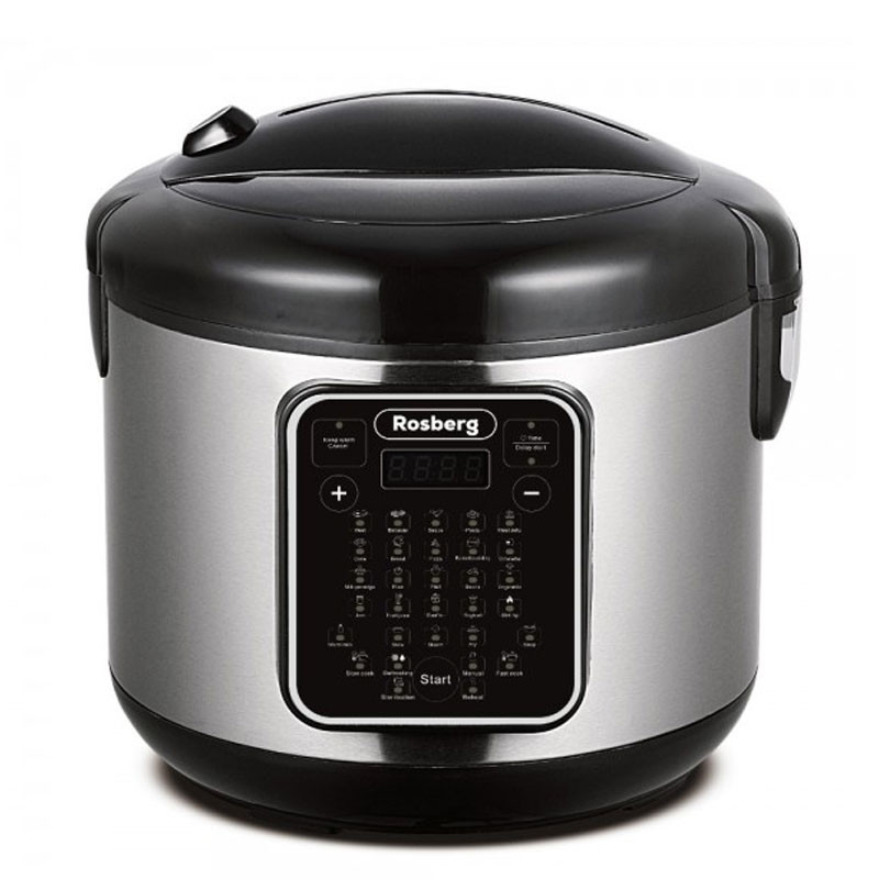Multicooker Rosberg 5 Litres / Inox et Noir / 55R51985F5