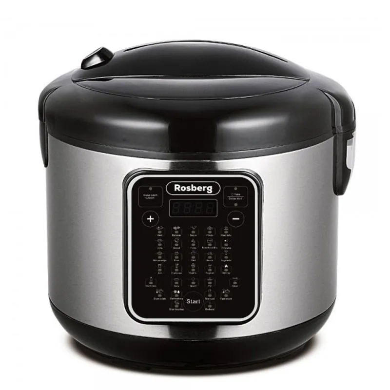 Multicooker Rosberg 5 Litres / Inox et Noir / 55R51985F5