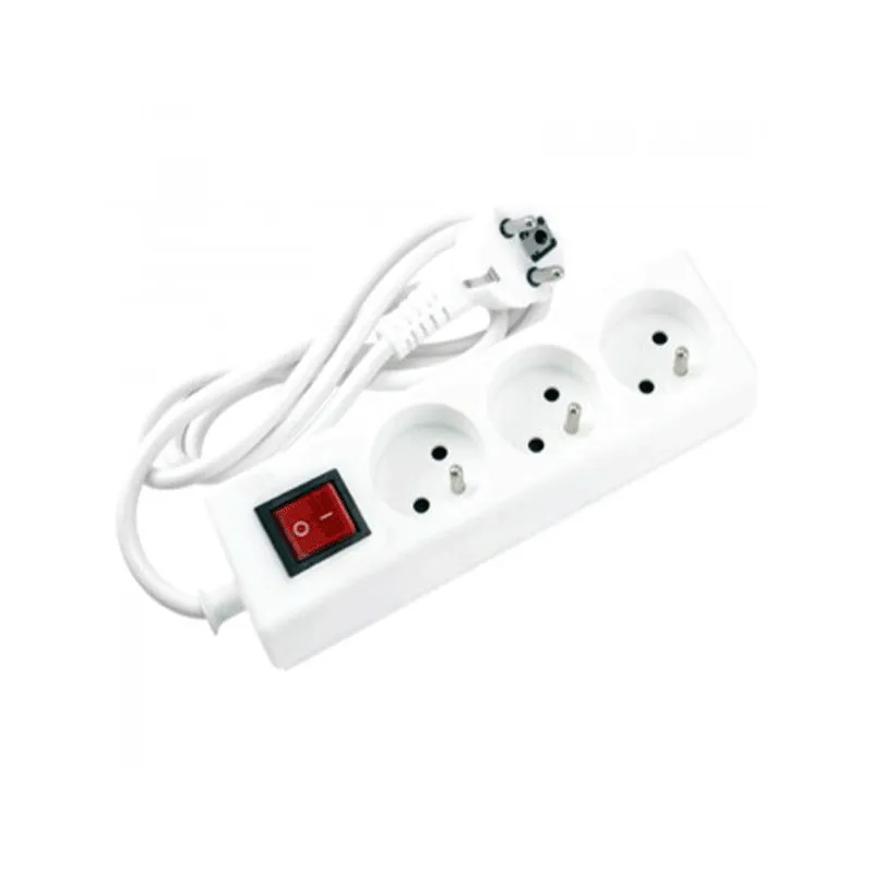 Multiprise SOMEF 3 Modules Avec Interrupteur 3.0M - Blanc