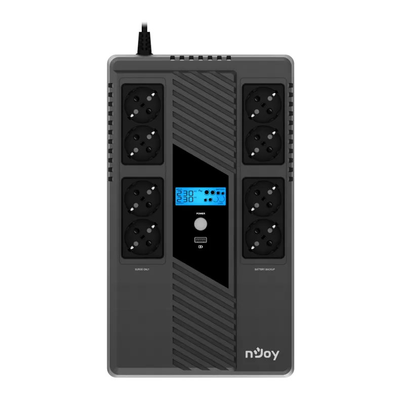 Onduleur Inline NJoy Token 800 / 480 W / 8 Prises