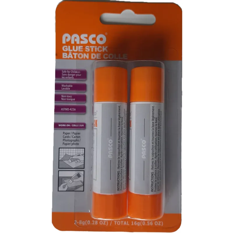 PACK DE 2 BÂTON DE COLLE STICK PASCO / 8 Gr
