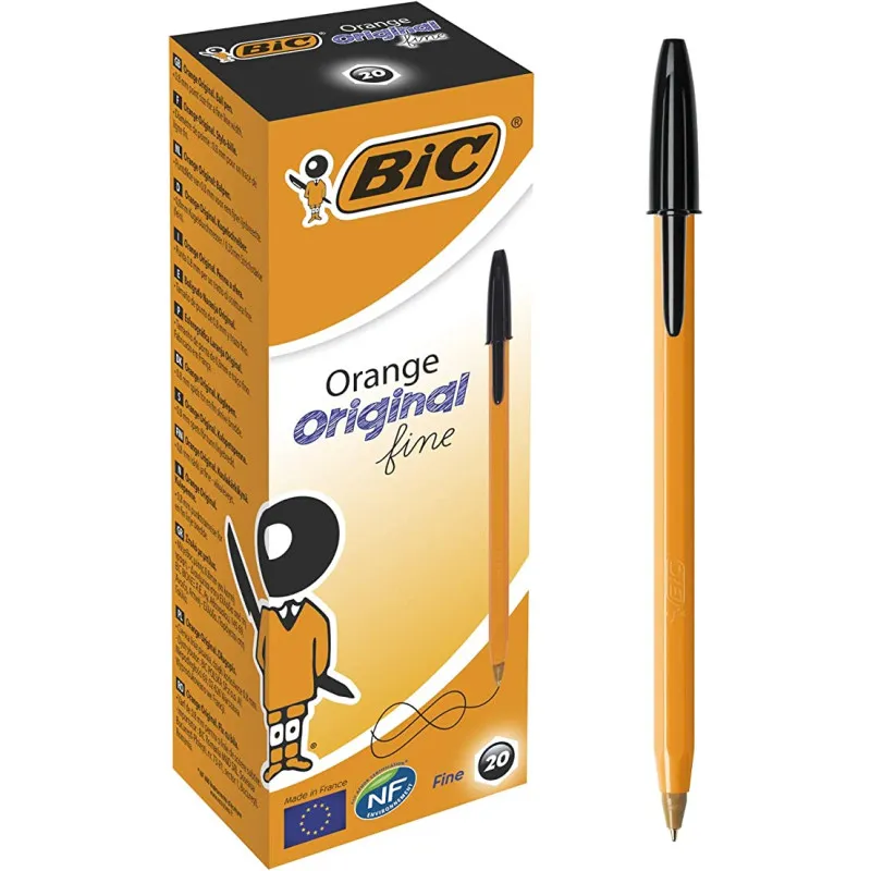 Pack de 20 Stylo bille BIC Orange / Noir
