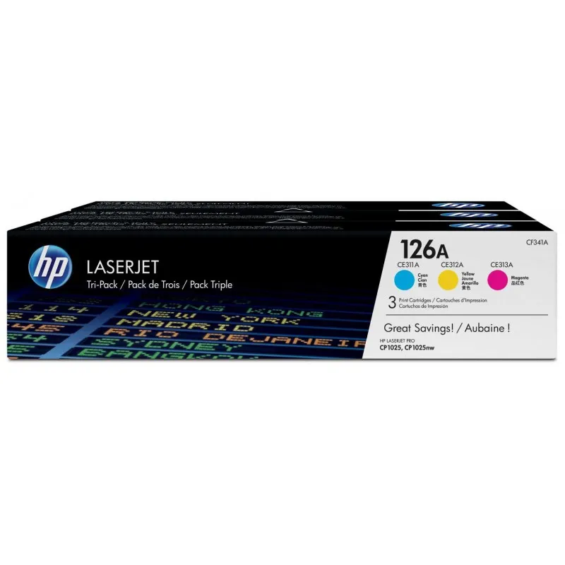 PACK DE 3 TONER ORIGINAL HP 126A  / COULEURS