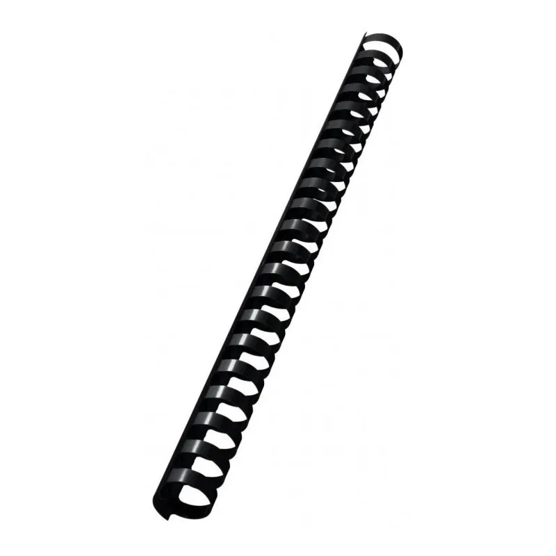 PACK DE 50 RELIEURES SPIRALE PALSTIQUE 25 MM / Noir