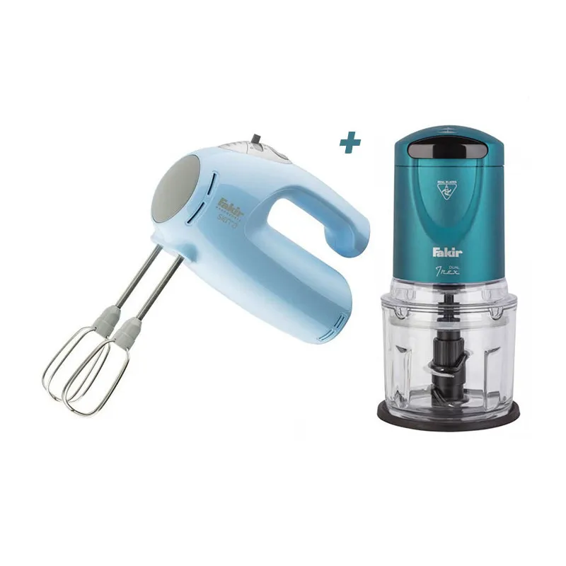 Pack fakir Batteur Sierra 425W + HACHOIR TREX DUAL 500W / Turquoise