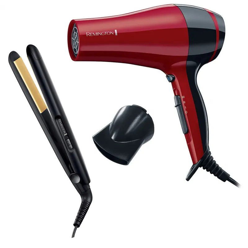 Pack Remington : Sèche-cheveux D3080 +  Lisseur Slim S1450