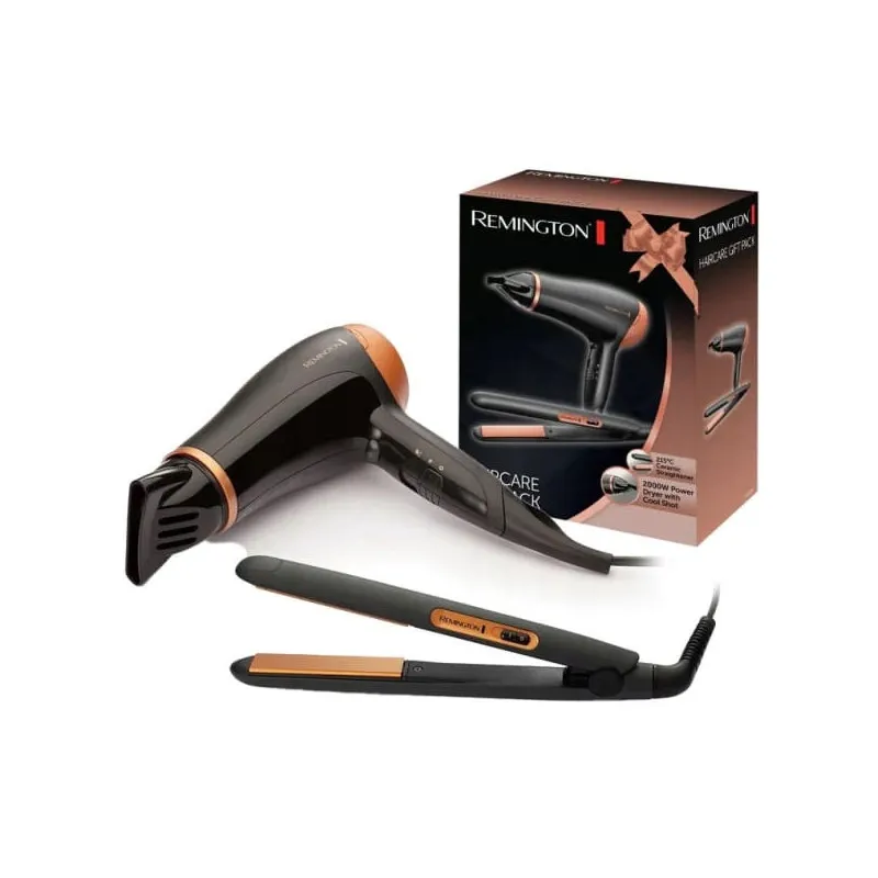 Pack REMINGTON Sèche Cheveux & Lisseur / Noir