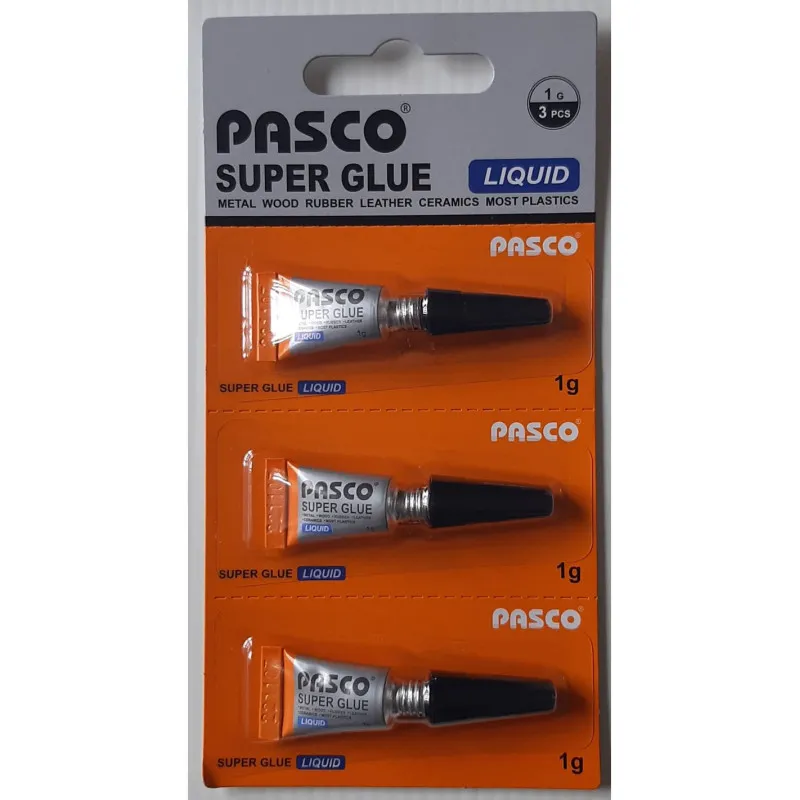 Paquet de 3 Tube Colle Super Glue PASCO / 1 Gr