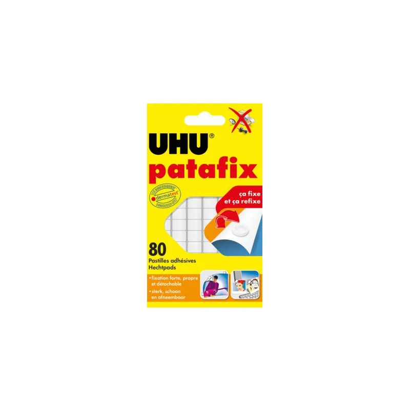 PATAFIX 80 PASTILLES ADHÉSIVES UHU-44390 / JAUNES