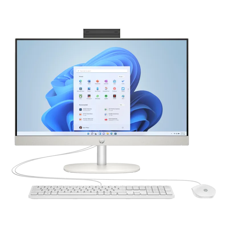 PC de Bureau All-in-One HP 24-cr0020nk / i5-1335U / 16 Go / 512 Go SSD / Windows 11 / Blanc