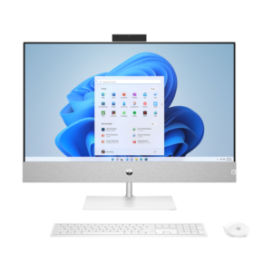 PC de Bureau All-in-One HP Pavilion 27-ca2025nk / i5-13400T / RTX 3050 4G / 8 Go / 512 Go SSD / Windows 11 / Blanc