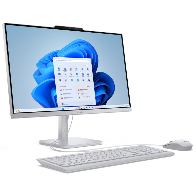Pc de Bureau All in One Lenovo A100 / Intel N100 / 8 Go / 256 Go SSD / Gris