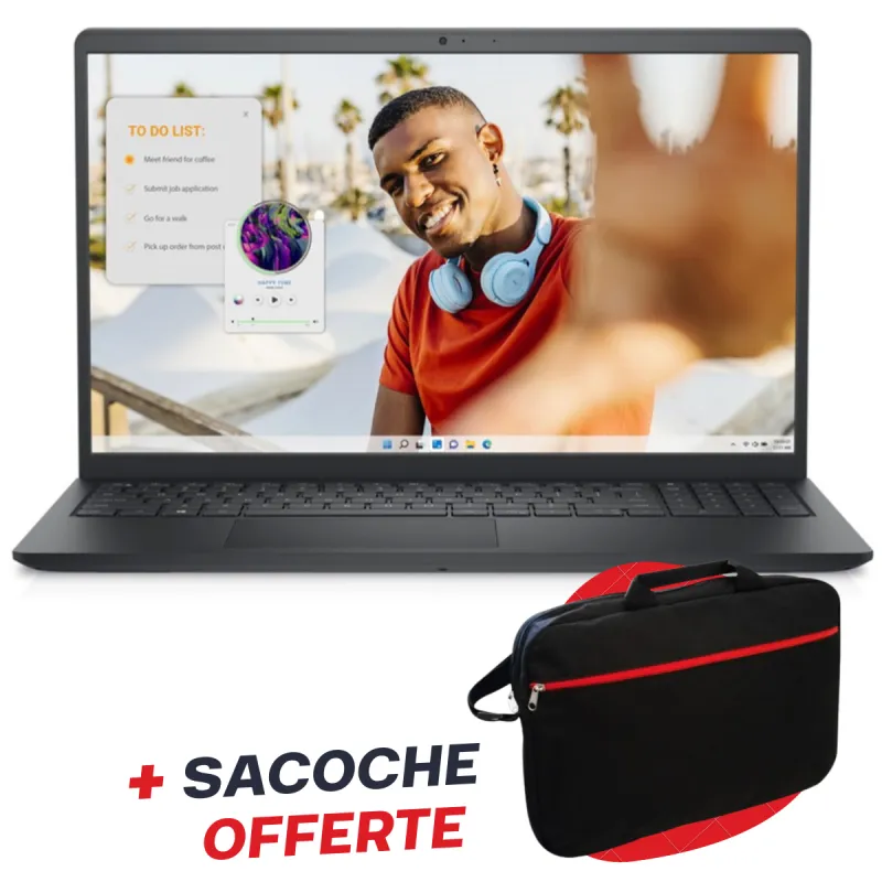 Pc Portable DELL Inspiron 3535 / Ryzen 5 7520U / 8 Go / 512 GO / Windows 11 Pro Avec Sacoche Offerte