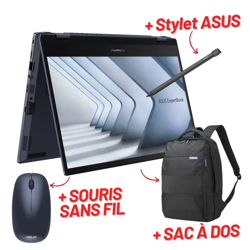 Pc portable ExpertBook B5 Flip B5402F / i7-1360P / 16 Go DDR5 / 512 Go SSD / Noir