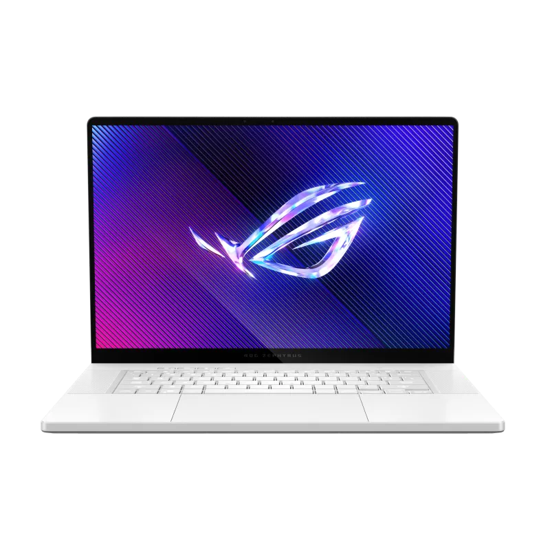 Pc Portable Gamer ASUS ROG Zephyrus G16 (2024) GU605MV / Ultra 9 185H / RTX 4060 8G / 32 Go DDR5 / 1 To SSD / Windows 11 / Blanc Avec Housse ROG Zephyrus G16 (2024) + Souris de jeu ROG Impact