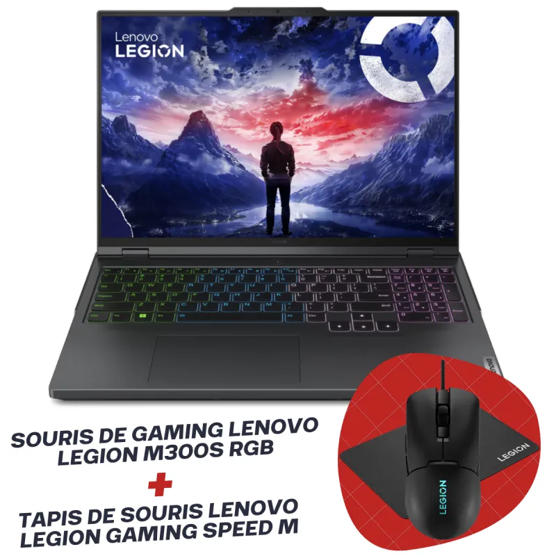 Pc Portable Gamer Lenovo Legion Pro 5 16IRX9 / i9-14900HX / RTX 4070 8G / 32 Go DDR5 / 1 To SSD / Windows 11 / Gris
