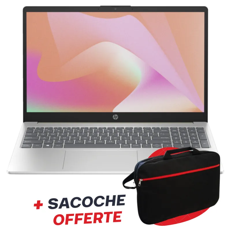 Pc Portable HP 15-fd0051nk / i3-N305 / 16 Go / 512 Go SSD / Gold / Windows 11 Pro Avec Sacoche Offerte