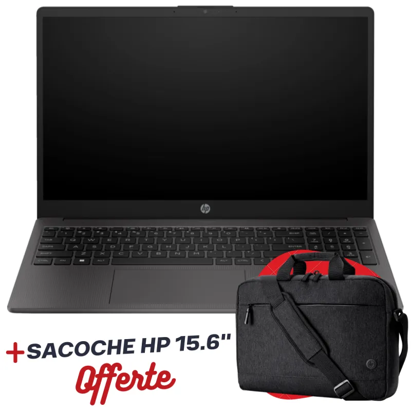 Pc Portable HP 255 G10 / Ryzen 5 7530U / 4 Go / 512 Go SSD / Noir Avec Sacoche HP 15.6" Offerte