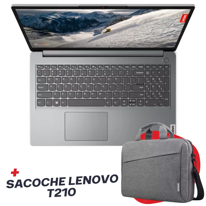 Pc Portable Lenovo IdeaPad 1 15AMN7 / Ryzen 3 7320U / 8 Go / 512 Go SSD / Gris Avec Sacoche Lenovo Offerte