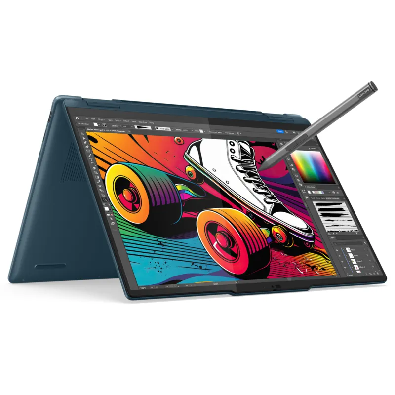 Pc Portable Lenovo Yoga 7 2-in-1 14IML9 / Ultra 7 155U / 16 Go / 1 To SSD / Bleu Avec Stylet numérique Lenovo + Souris Yoga Slim