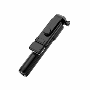 Perche à selfie Avec Trépied Conception 2 en 1 Pour Mobile + Caméra / Noir