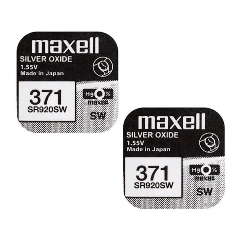 PILE BOUTON POUR MONTRE MAXELL 371