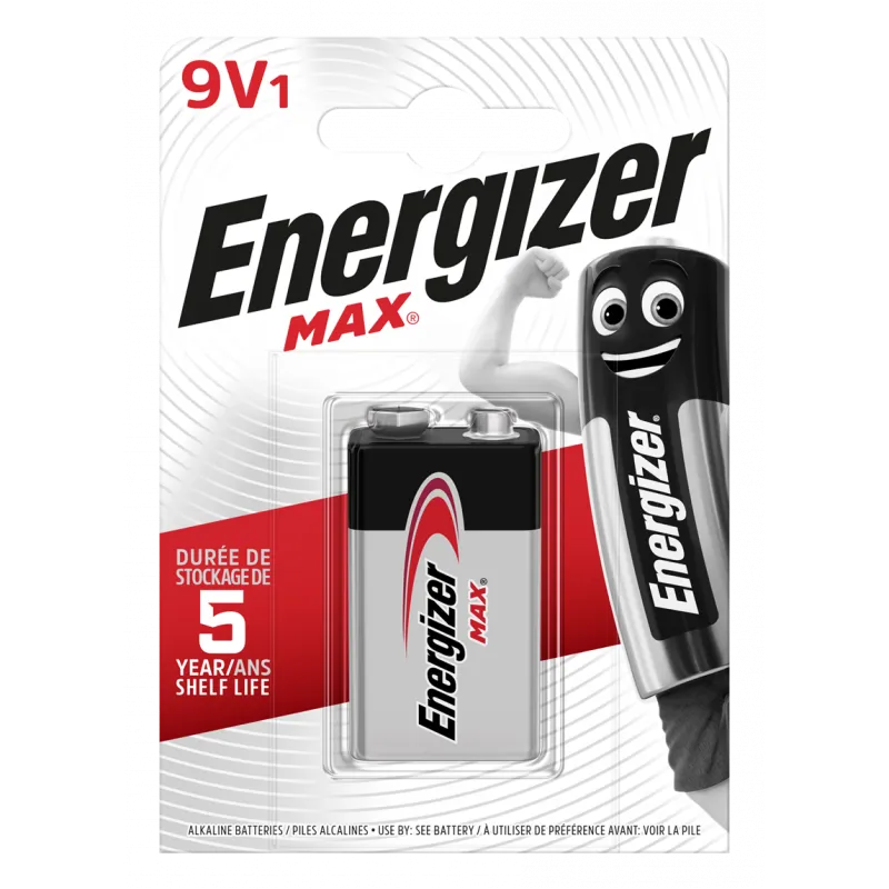 PILE ENERGIZER MAX 9V ALKALINE 522
