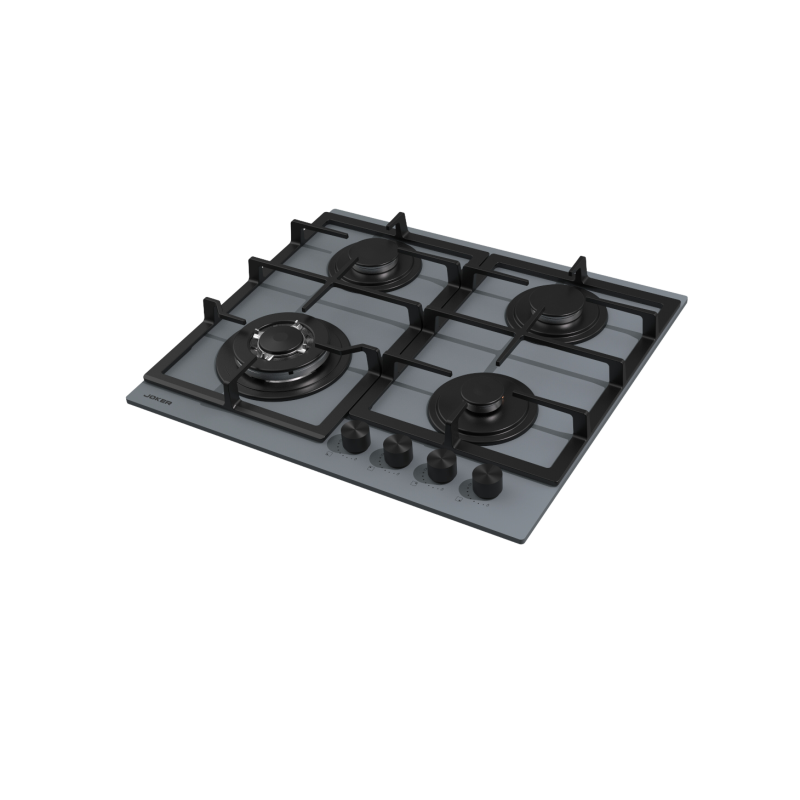 PLAQUE CAPPO JOKER 4 FEUX  / 60CM / VITRO GRIS