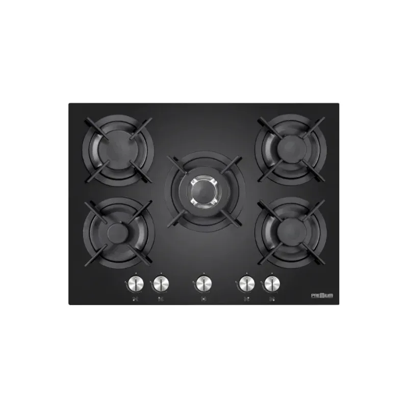 Plaque de Cuisson à Gaz PREMIUM / 5 Feux / 75 Cm