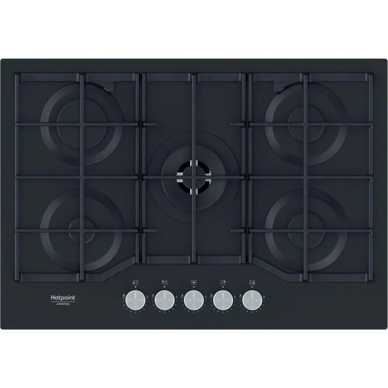 PLAQUE DE CUISSON ARISTON 5 FEUX 75CM / NOIR / AGS72F-BK