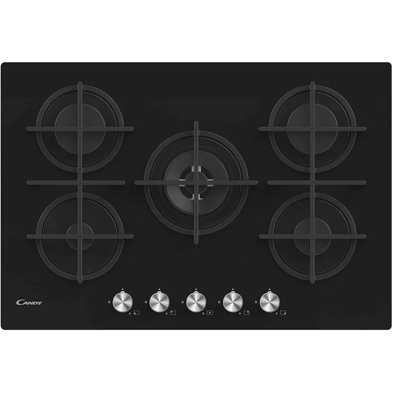 Plaque de cuisson Candy CVG74WPB / 5 Feux / 75cm / Noir
