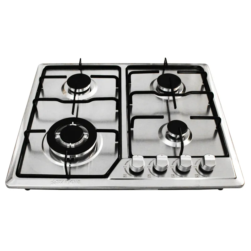 Plaque de cuisson encastrable à Gaz StarOne / 4 Feux / Inox